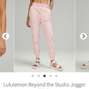 Lululemon Beyond the Studio Joggers in Pink Mist